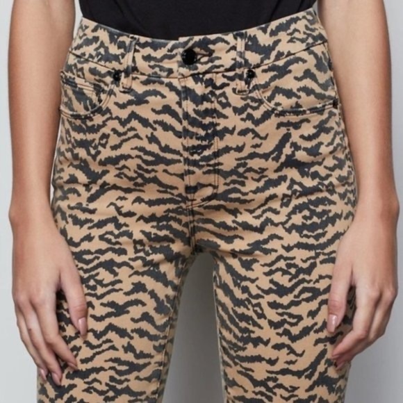 BRAND NEW American Good Waist Ankle Crop Zebra Jeans animal COMFORTABLE!! Sexy! - Picture 2 of 4